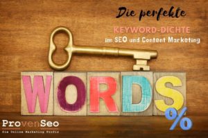 SEO Contentmarketing - Keyword-Dichte - provenseo Agentur